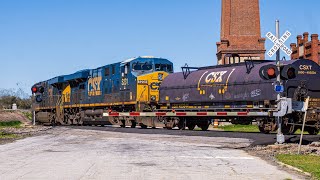 CSX M692 Mixed Freight MID DPU Pan Am Boxcar [upl. by Peggie]