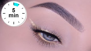 5 MINUTE EASY Golden Eyeliner Tutorial  Maven Beauty [upl. by Chenay751]