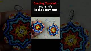 Large Huichol Style Earrings seedbeadsearrings diy beading huichol beadingtutorials [upl. by Erl]