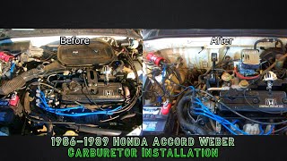 Reupload 1986  1989 Honda Accord Weber Carburetor Installation [upl. by Uv690]