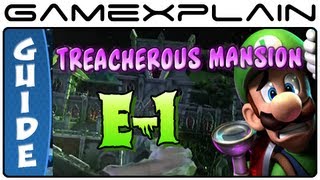 Luigis Mansion 2 Dark Moon Treacherous Mansion E1 Gem Boo amp Puzzle Guide amp Walkthrough 100 [upl. by Uase]