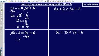 Solving equations and inequalities 3 Edexcel GCSE Maths [upl. by Nyral]