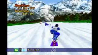 Nagano Winter Olympics 98 N64 Giant Slalom Snowboard [upl. by Nauqahs292]