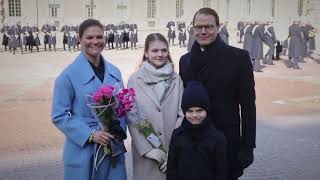 Crown Princess Victoria of Sweden celebrates with Daniel Estelle and Oscar her Nameday [upl. by Nylinnej]