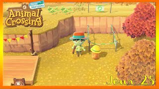 Animal Crossing  New Horizons  Jour 28  Enfin la première pente va être construite [upl. by Palmira]