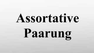 Assortative Paarung [upl. by Dyun]