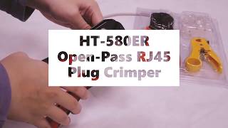 HT 580ER OpenPass RJ45 Plug Crimper  HT120A Cable Separator [upl. by Madelon]