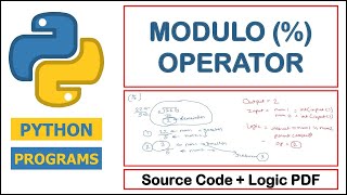 modulo operator in python  modulo of 2 number in python [upl. by Arvind]