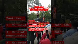 Aksi Buruh di Kantor Bupati Bekasi Senin 28 Oktober 2024 tolakupahmurah cabutuuciptakerja [upl. by Mart]