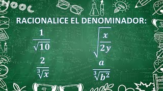 Como Racionalizar el Denominador en una Expresión Algebraica [upl. by Eiggep459]