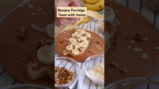 my Todays Breakfast with banana porridge toast and honey music [upl. by Scales]