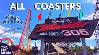 All Coasters at Kings Dominion  OnRide POVs  Front Seat Media [upl. by Nilra]