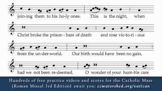 Easter Proclamation Exsultet  New Translation Roman Missal 3rd Edition Practice Recording [upl. by Eniahs]