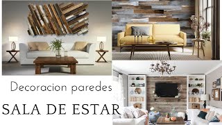 75 INCREIBLES IDEAS de DECORACION de PAREDES de MADERA para paredes interiores de la SALA de ESTAR [upl. by Lemrej]