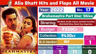 Alia Bhatt All Hits and Flops Movie  Alia Bhatt Box Office Collection  Indian Filmography Analysis [upl. by Grote]