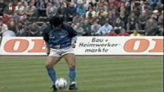 Diego Maradona Warm Up Semi final UEFA Cup 1989 [upl. by Aoket]