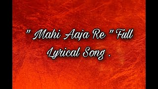 quot Mahi Aaja Re quot Full Lyrical Song  Naagin 6  HOUSE OF FLIMS AND MUSIC [upl. by Maxia]