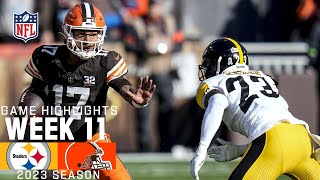 Pittsburgh Steelers vs Cleveland Browns  2023 Week 11 Game Highlights [upl. by Hedwig983]