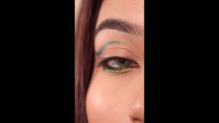 Holographic Eyeliner 👁️💫 Multichrome Effect 💖🌟🌸 cosmetics viralshort asmr makeup trending [upl. by Saundra]