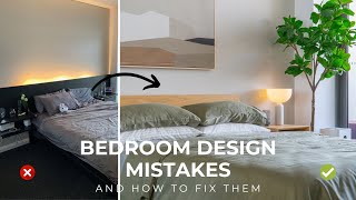 12 Common Bedroom Design Mistakes amp How To Fix Them [upl. by Ecydnac]