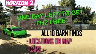 Forza Horizon 2 Barn Find Locations Map Guide  Forza Horizon 2 FREE Games With Gold August 2018 [upl. by Mosi]