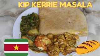 recept Kip kerrie Masala  Surinaams Roti [upl. by Mcgaw727]