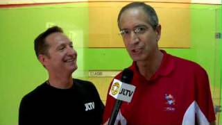 Comcast CEO Brian Roberts Plays Squash at the Maccabiah Games [upl. by Adiuqal117]