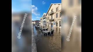 Flooding in Bayonne in southwest France [upl. by Asik]