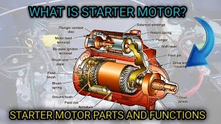 What is Starter Motor  Starter Motor parts and functions [upl. by Fanchie]