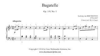 Beethoven  Bagatelle in G minor Op 119 No 1 [upl. by Fredia]