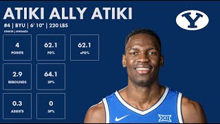 Atiki Ally Atiki  BYU  202324 Transfer Portal Highlights [upl. by Oiramat]