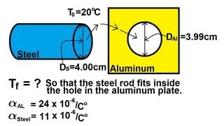 Physics 21 Thermal Expansion 4 of 4 Thermal Linear Expansion Example 3 [upl. by Trudy]