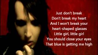 Marilyn Manson  HeartShaped Glasses Lyrics [upl. by Eicnahc761]