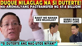 🔴DUTERTE NABULGAR ang KURAKOTDUQUE UMAMIN NA BINULGAR ang ANOMALYANG PAGTRANSFER ng 476 BILLION [upl. by Alyled]