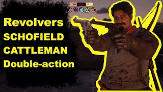 REVOLVERS in red dead online Cattleman Schofield and doubleaction [upl. by Yenmor95]