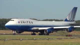 United Airlines Blue Tulip Livery N181UA 747400 Takeoff Portland Airport PDX [upl. by Safier]