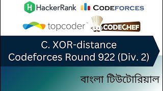 C XORdistance  Codeforces Round 922 Div 2   Bangla solution [upl. by Annaes439]