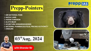 The Hindu Newspaper Today Analysis I Prepp Pointers  3 August 2024  UPSC Prelims 202425 [upl. by Docilla]