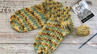 How to Crochet Simple VStitch Socks Crochet Video Tutorial [upl. by Arocahs]