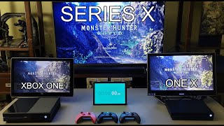 MONSTER HUNTER WORLD amp FFXV loading on XBOX SERIES X compared to One amp 1X at the SAME TIME [upl. by Gross]