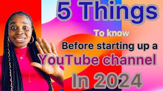 5 things that I wish I knew before starting up my YouTube channel 5 things to know  Amico tv [upl. by Edgard]