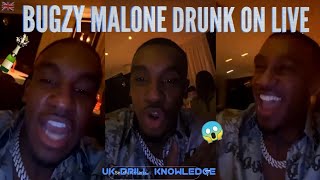 Bugzy Malone Drunk Insta Live After Calling Out Fredo amp Digga D cgm 😱 [upl. by Esela188]