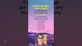 Tiësto ft Karol G  Dont Be Shy Lyrics shorts [upl. by Dymphia]