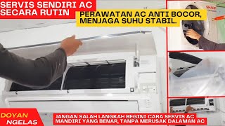 detail cuci AC SHARP inverter JTECHhemat listrik 50cuci ac sendiri hemat bajetnol rupiah [upl. by Ajani]