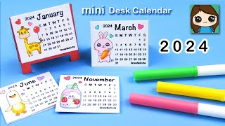 How to Make a 2024 Mini Desk Calendar FREE  Easy DIY Craft [upl. by Larianna831]