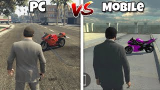 GTA 5 Android VS GTA 5 PC Step By Step Comparison [upl. by Inajar]