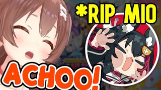 Korone Unleashes a Massive Sneeze Almost Kills Mio Hololive [upl. by Arytahs]