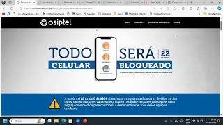 Osiptel bloqueará celulares desde el 22 de abril  Perú RENTESEG [upl. by Eadrahs604]