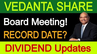 Vedanta Share Latest News  Vedanta Dividend Record date  Vedanta share news  vedantashare [upl. by Norre]