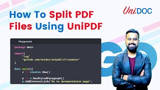 How To Split PDF Files In Go  Using UniPDF [upl. by Lanod]